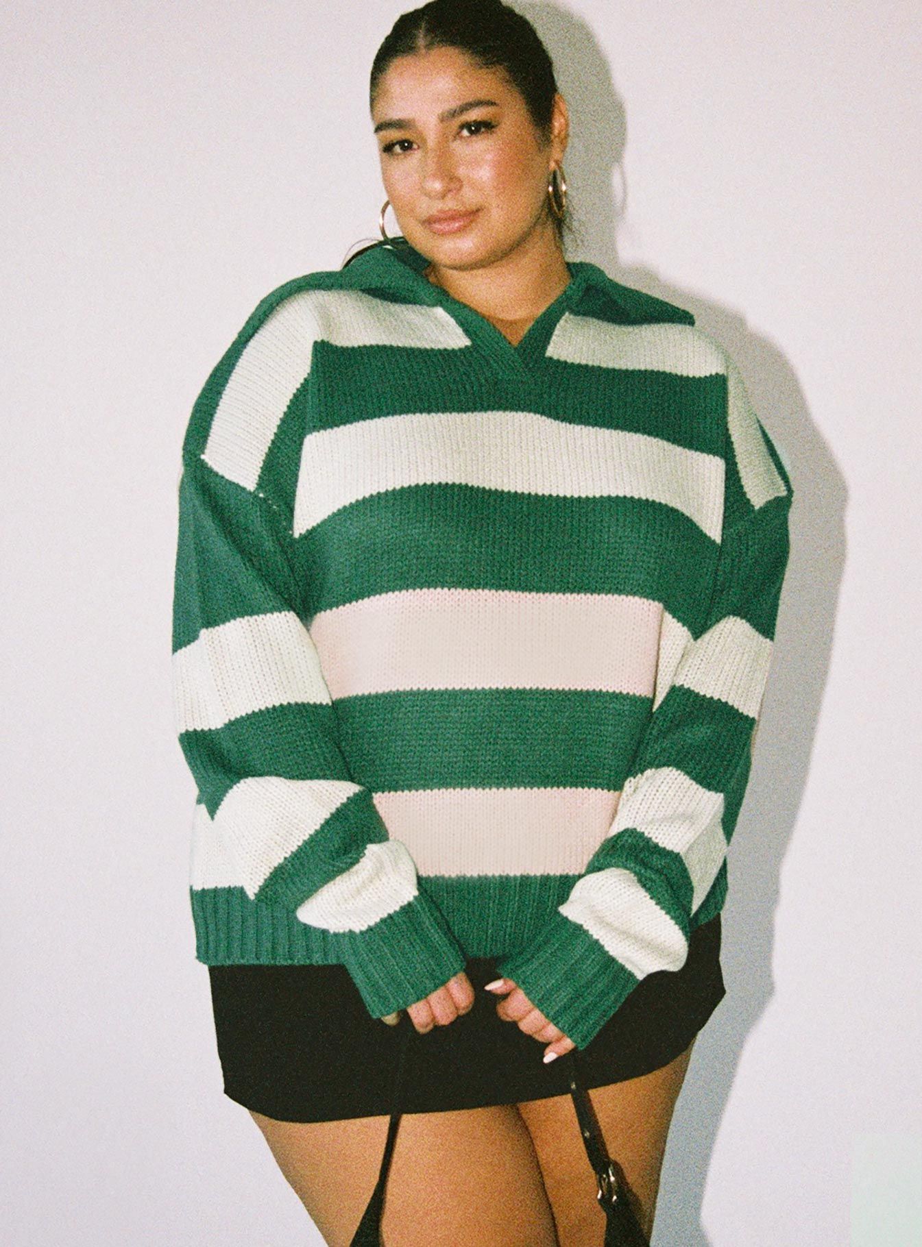 Hampton Sweater Green Curve sold by Princess Polly product image thumbnail 2