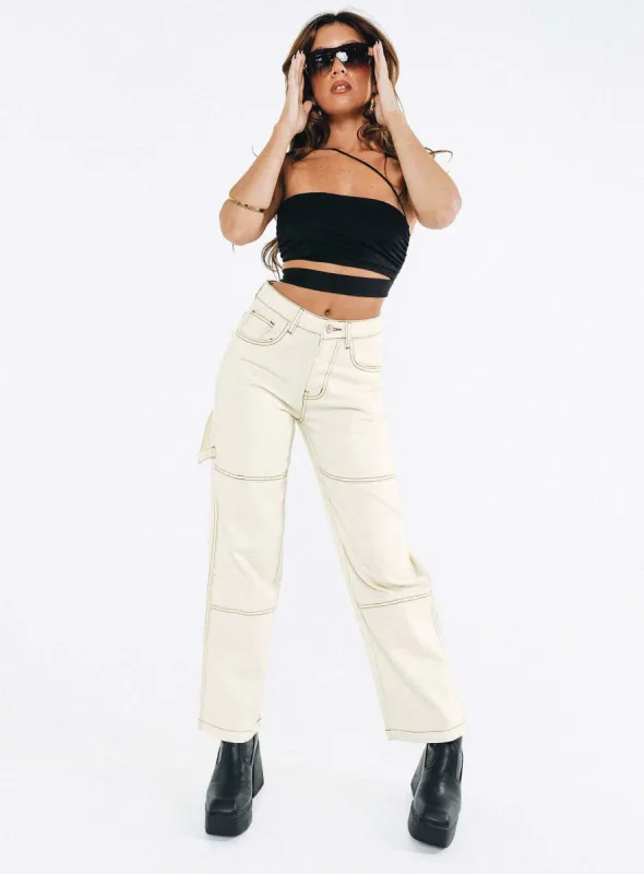 Copeland Jeans White Petite sold by Princess Polly