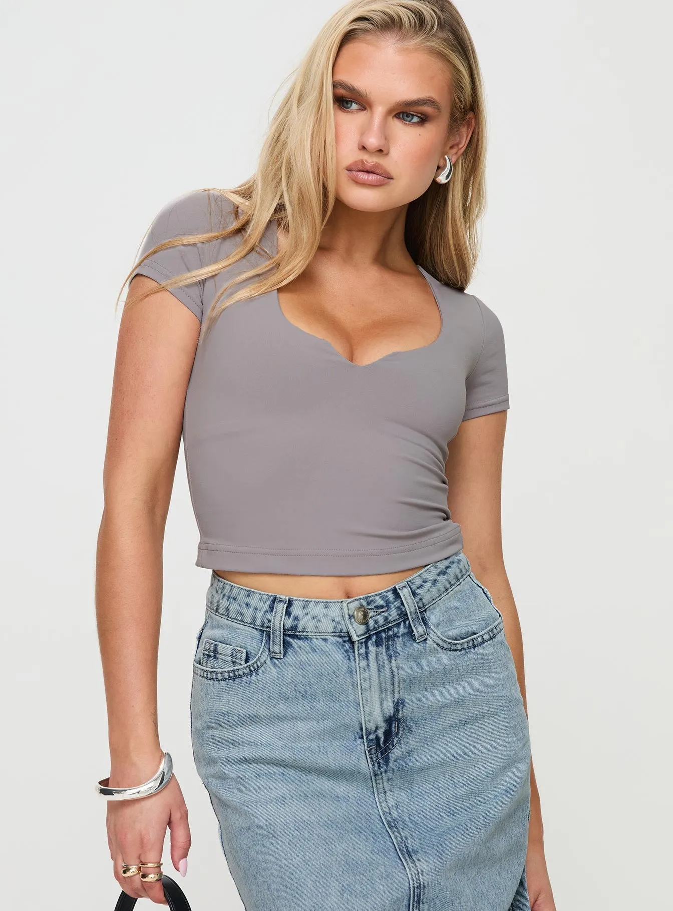 Serenie Top Grey sold by Princess Polly product image thumbnail 2