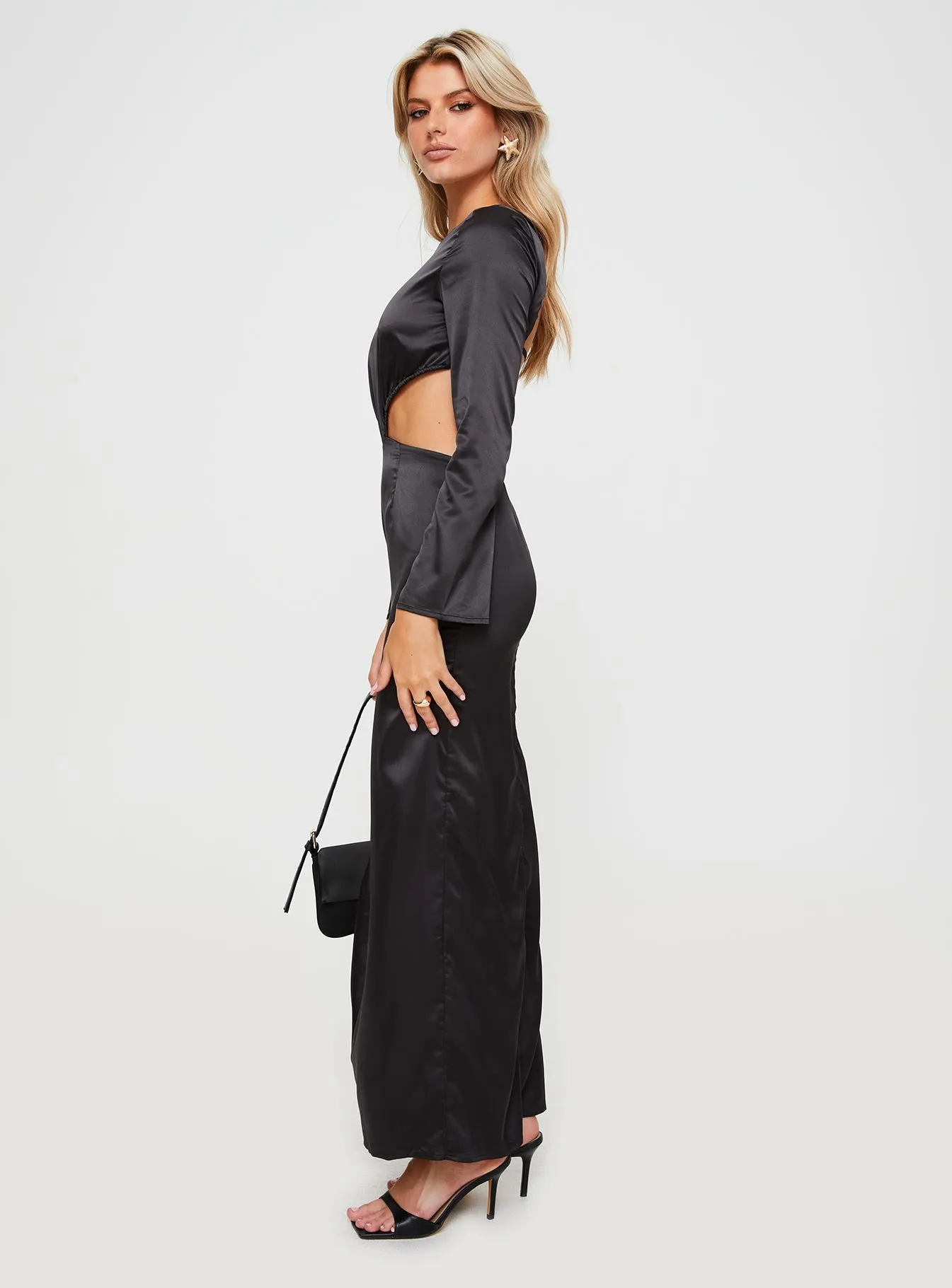 Lucienne Long Sleeve Maxi Dress Black sold by Princess Polly product image thumbnail 3