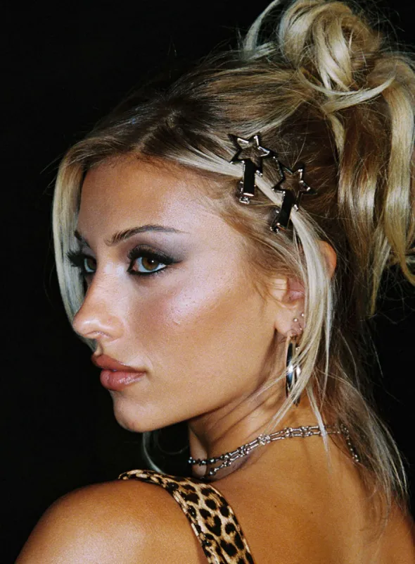 Star Studded Hair Clip Pack Silver sold by Princess Polly