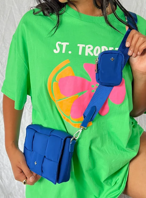 Peta & Jain Vespa Crossbody Nylon Bag Blue sold by Princess Polly