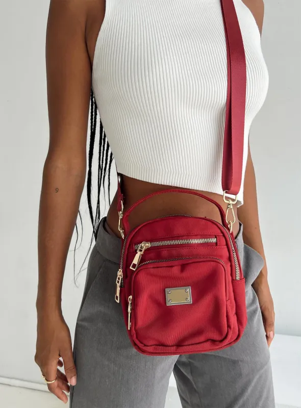 Dixon Crossbody Bag Red sold by Princess Polly