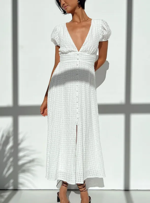 Attal Midi Dress White sold by Princess Polly