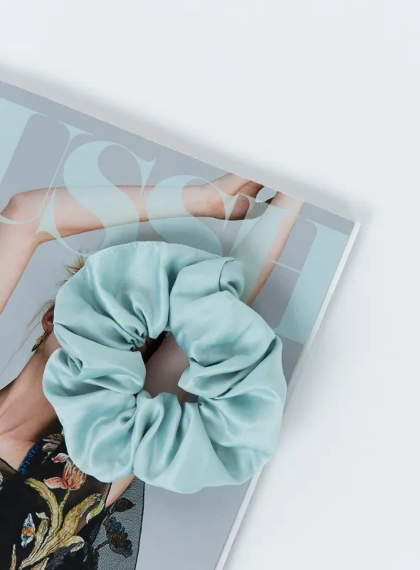 Satin Scrunchie Baby Blue sold by Princess Polly