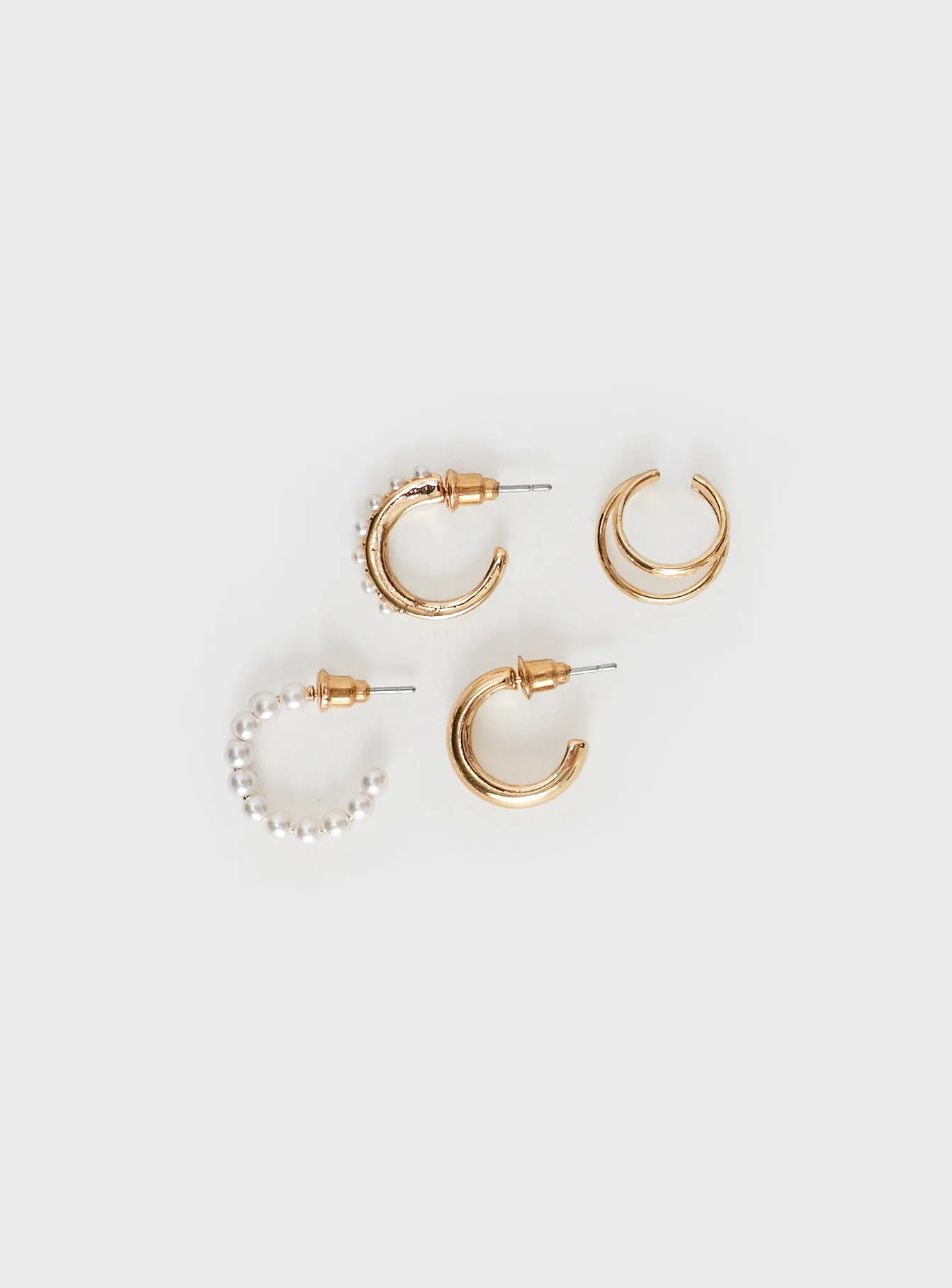Aquaria Earring Pack Gold sold by Princess Polly product image thumbnail 3