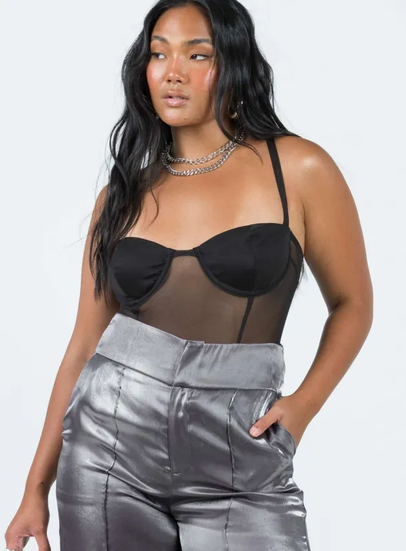 Kris Bodysuit Black sold by Princess Polly