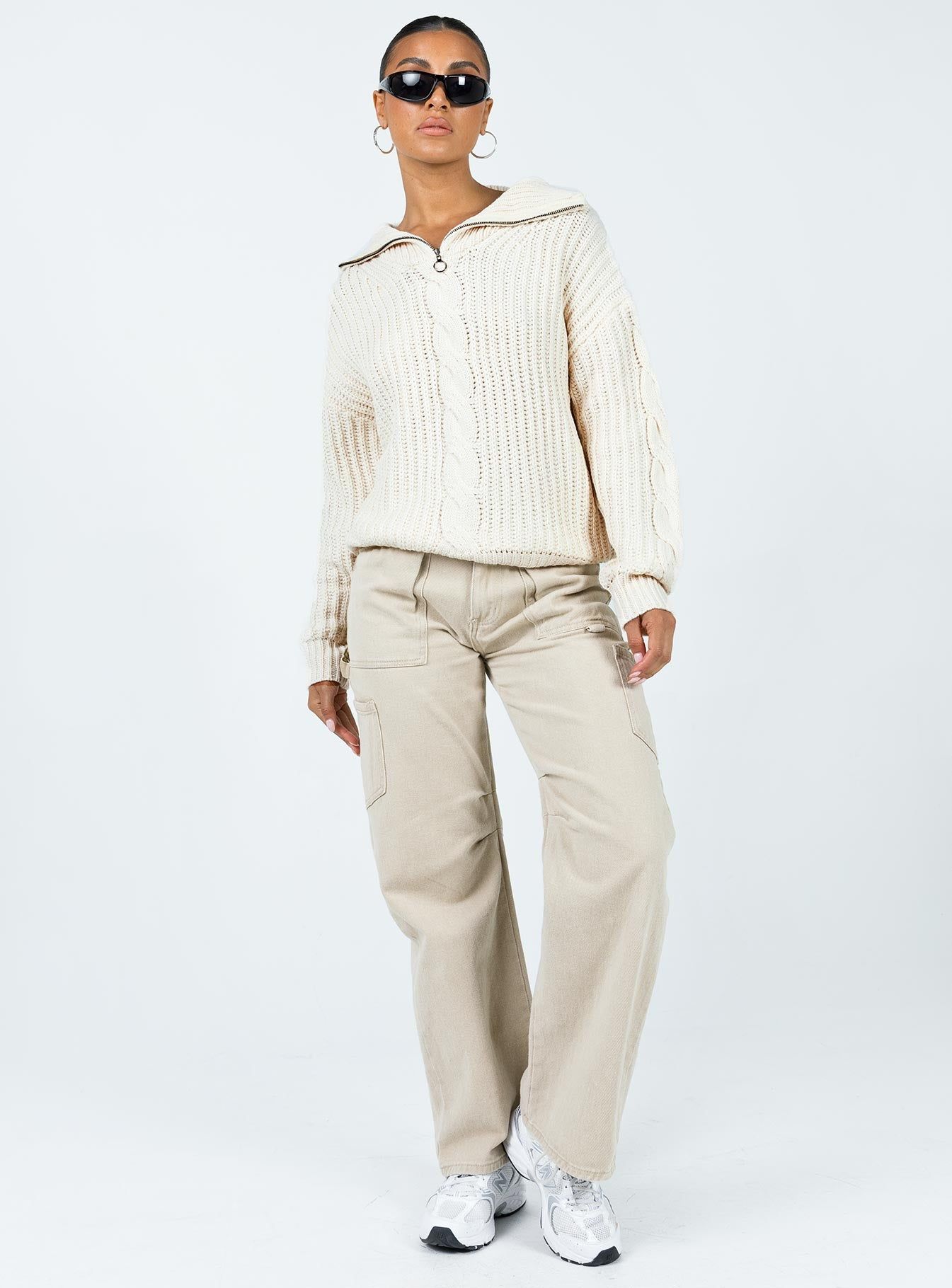 Siya Knit Sweater Beige sold by Princess Polly product image thumbnail 3