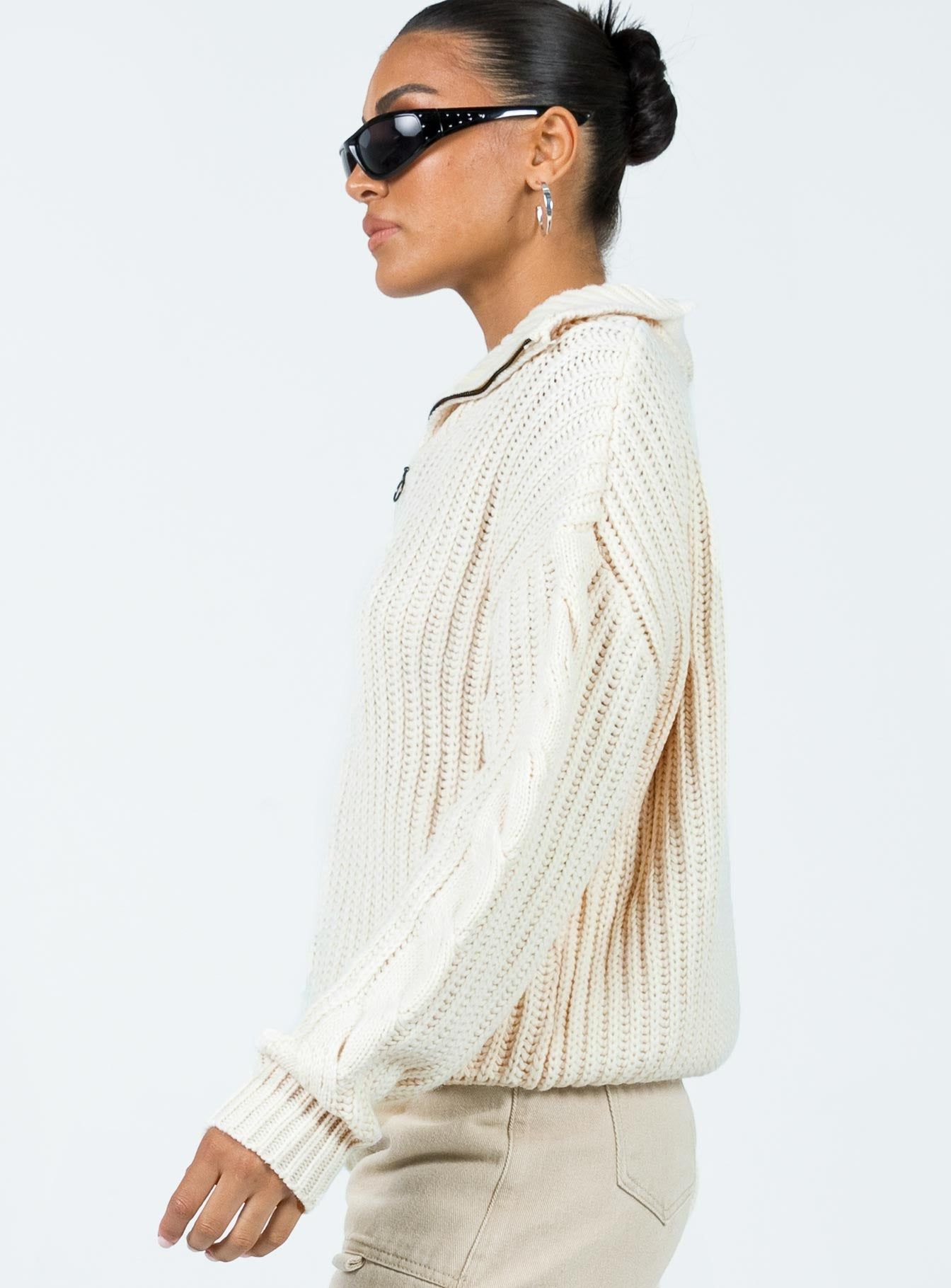 Siya Knit Sweater Beige sold by Princess Polly product image thumbnail 4