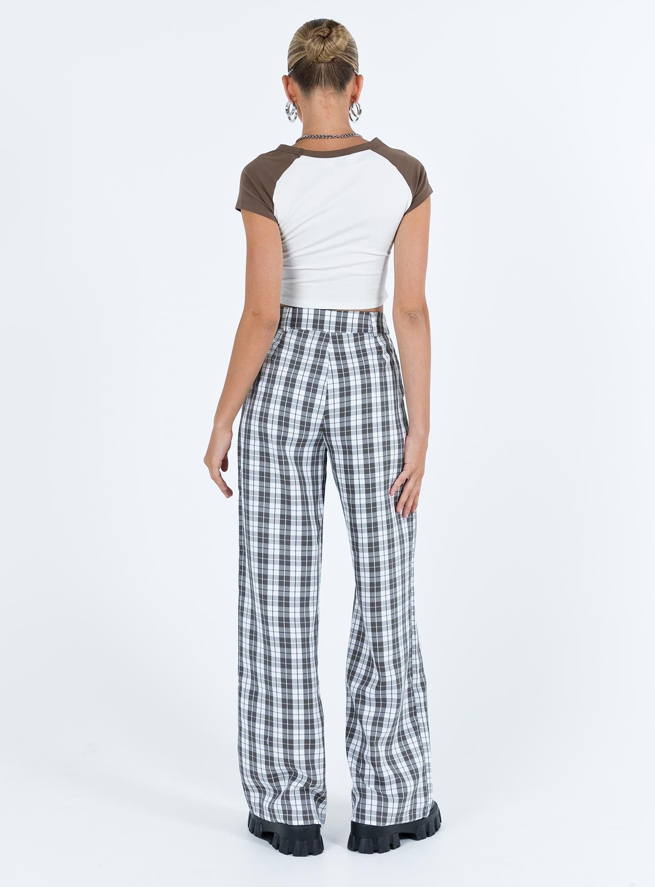 Archer Pants Grey Plaid sold by Princess Polly product image thumbnail 5