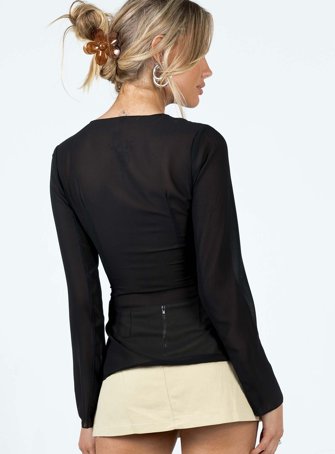 Chosen Long Sleeve Top Black sold by Princess Polly product image thumbnail 5