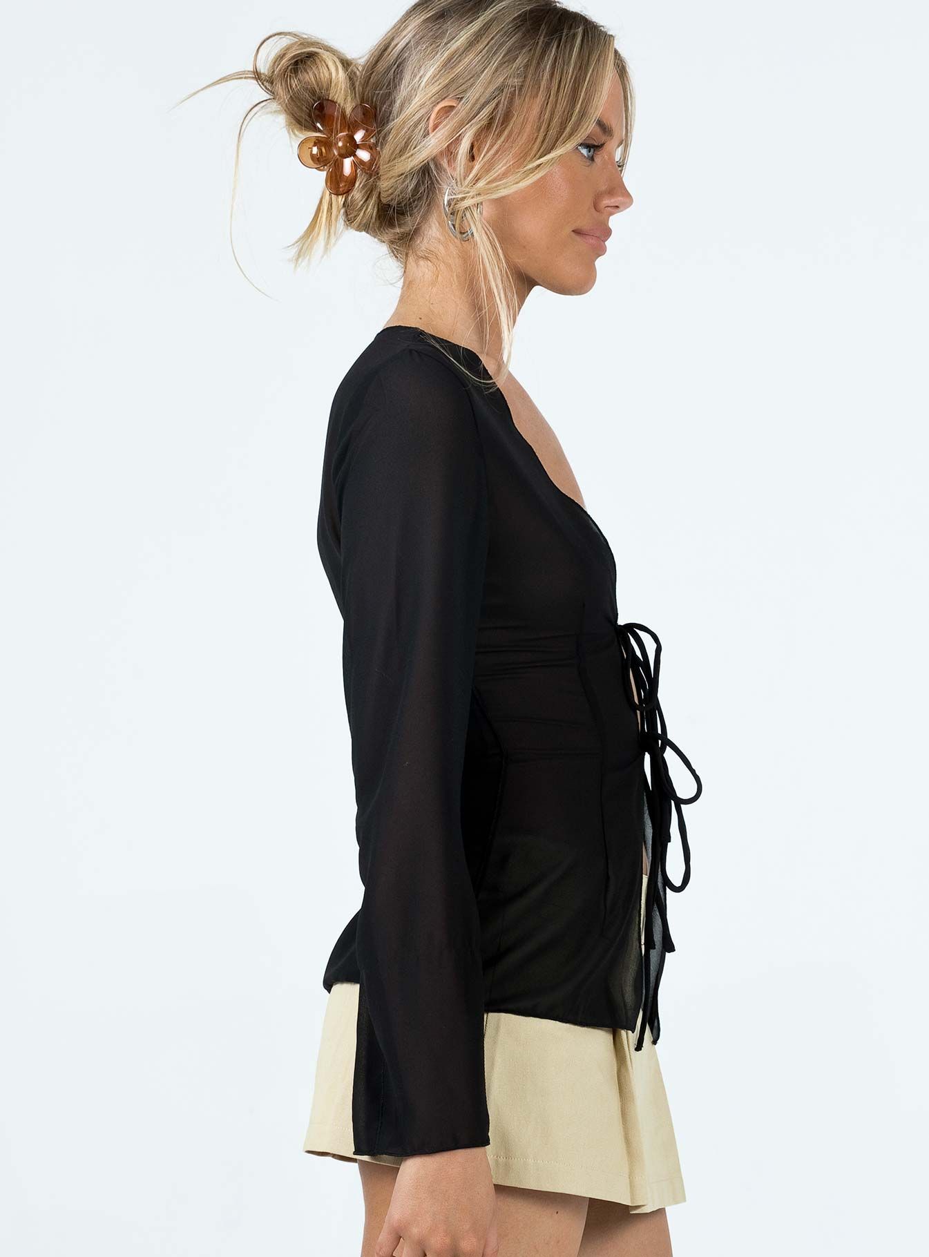 Chosen Long Sleeve Top Black sold by Princess Polly product image thumbnail 4