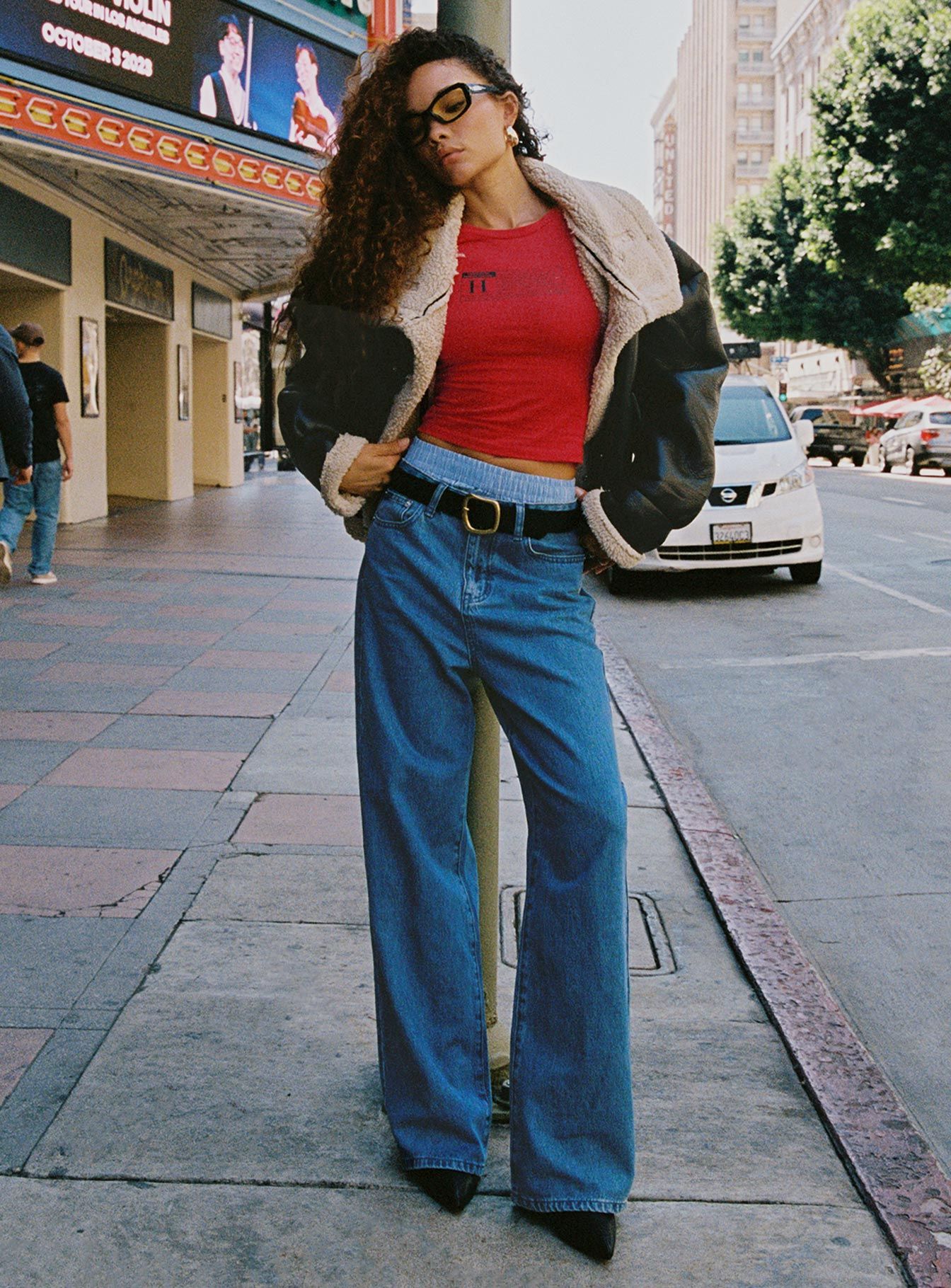 Eugarie Wide Leg Jeans Mid Wash Denim sold by Princess Polly product image thumbnail 2