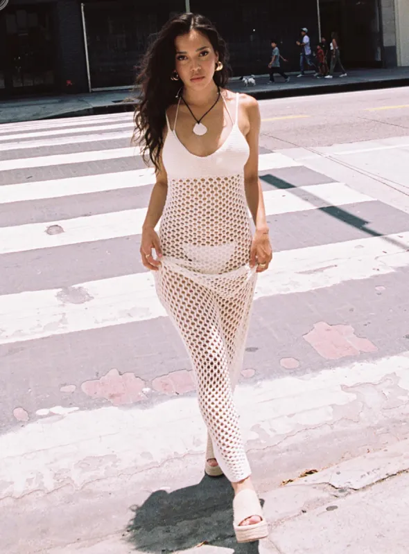 Europa Knit Maxi Dress White sold by Princess Polly