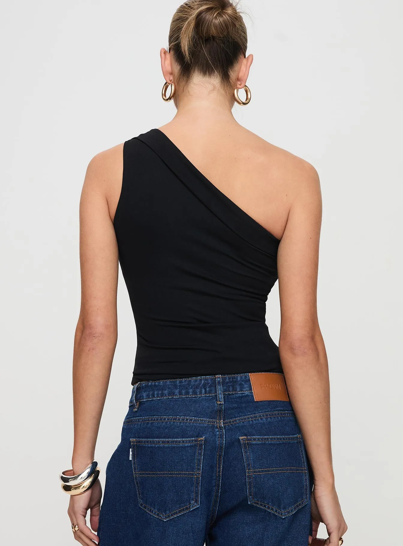 Lunah One Shoulder Top Black sold by Princess Polly product image thumbnail 5