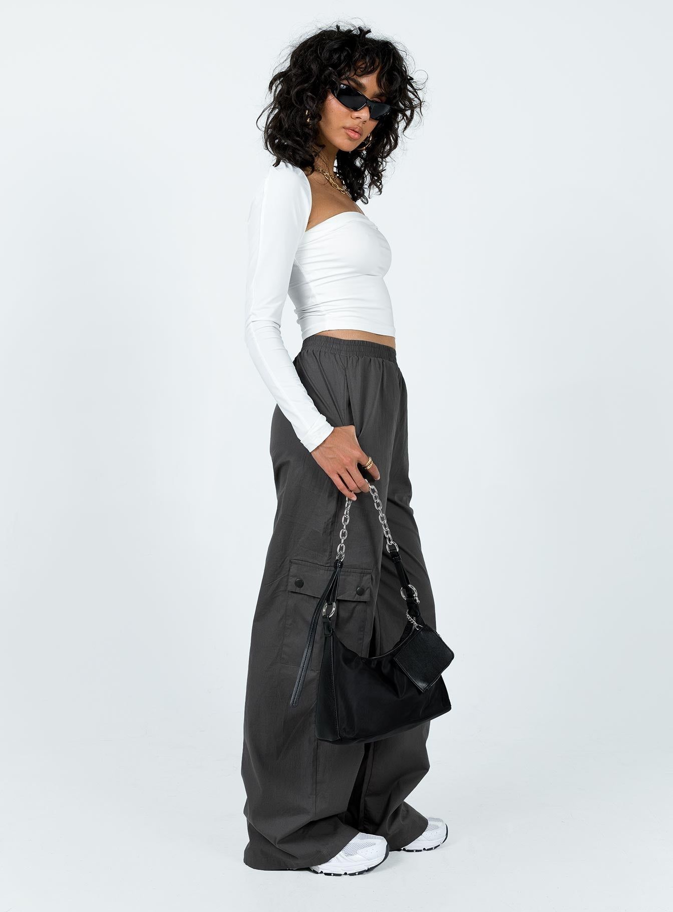 Lista Elastic Pocket Pants Slate sold by Princess Polly product image thumbnail 3