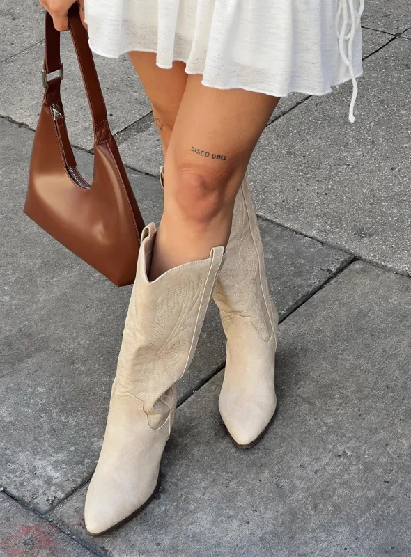 Zane Western Boot Stone sold by Princess Polly