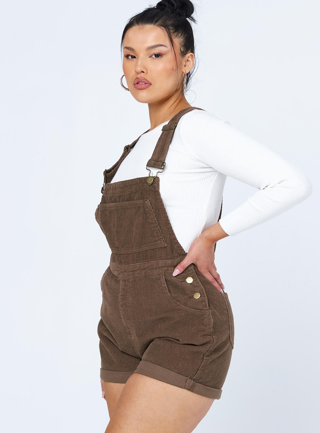 Kacey Overalls Brown sold by Princess Polly product image thumbnail 3
