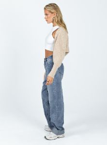 Zeira Wide Leg Jeans Mid Wash Denim sold by Princess Polly