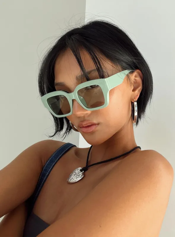 Hauge Sunglasses Green sold by Princess Polly