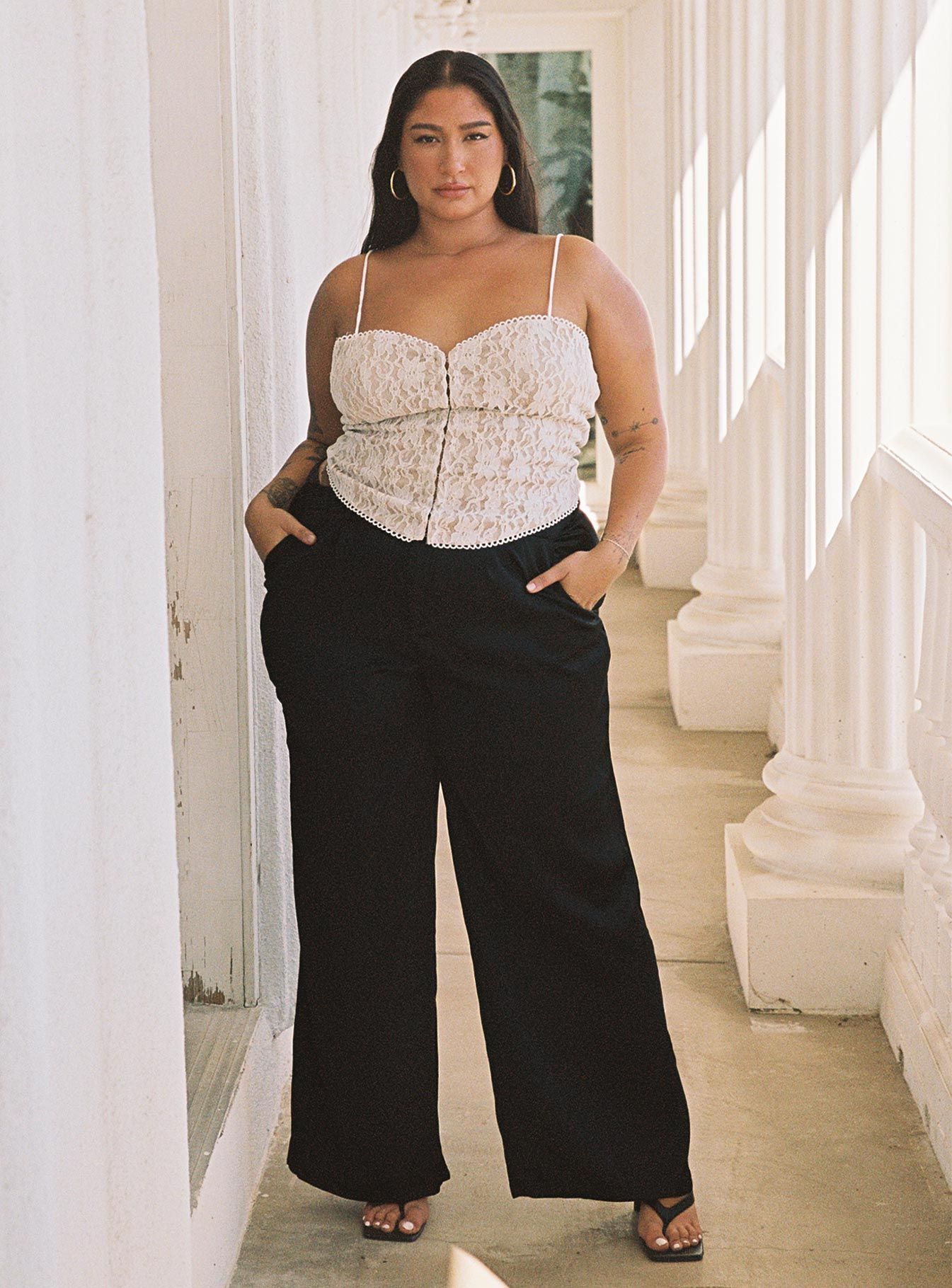 Toddy Satin Trouser Black Curve sold by Princess Polly product image thumbnail 2