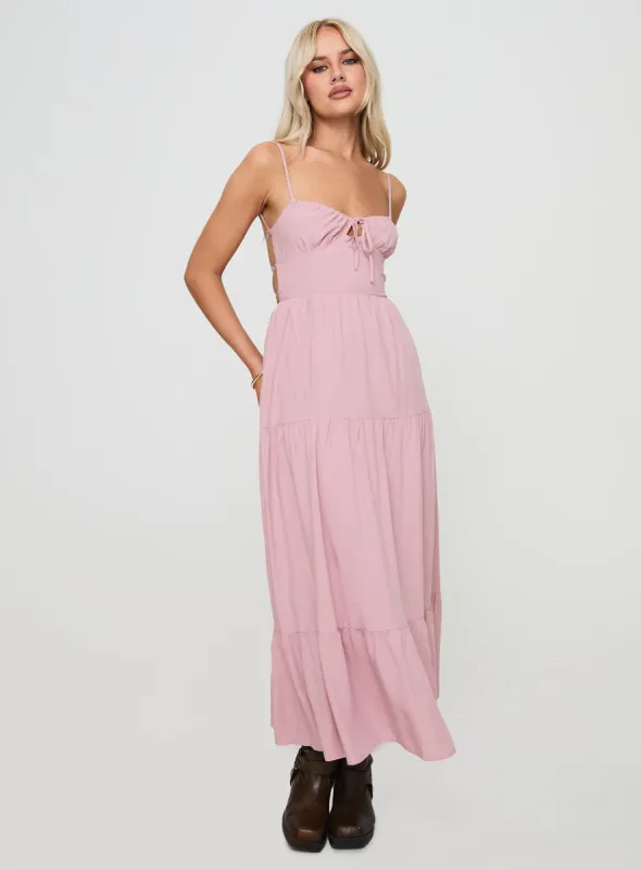 Juzen Maxi Dress Pink sold by Princess Polly