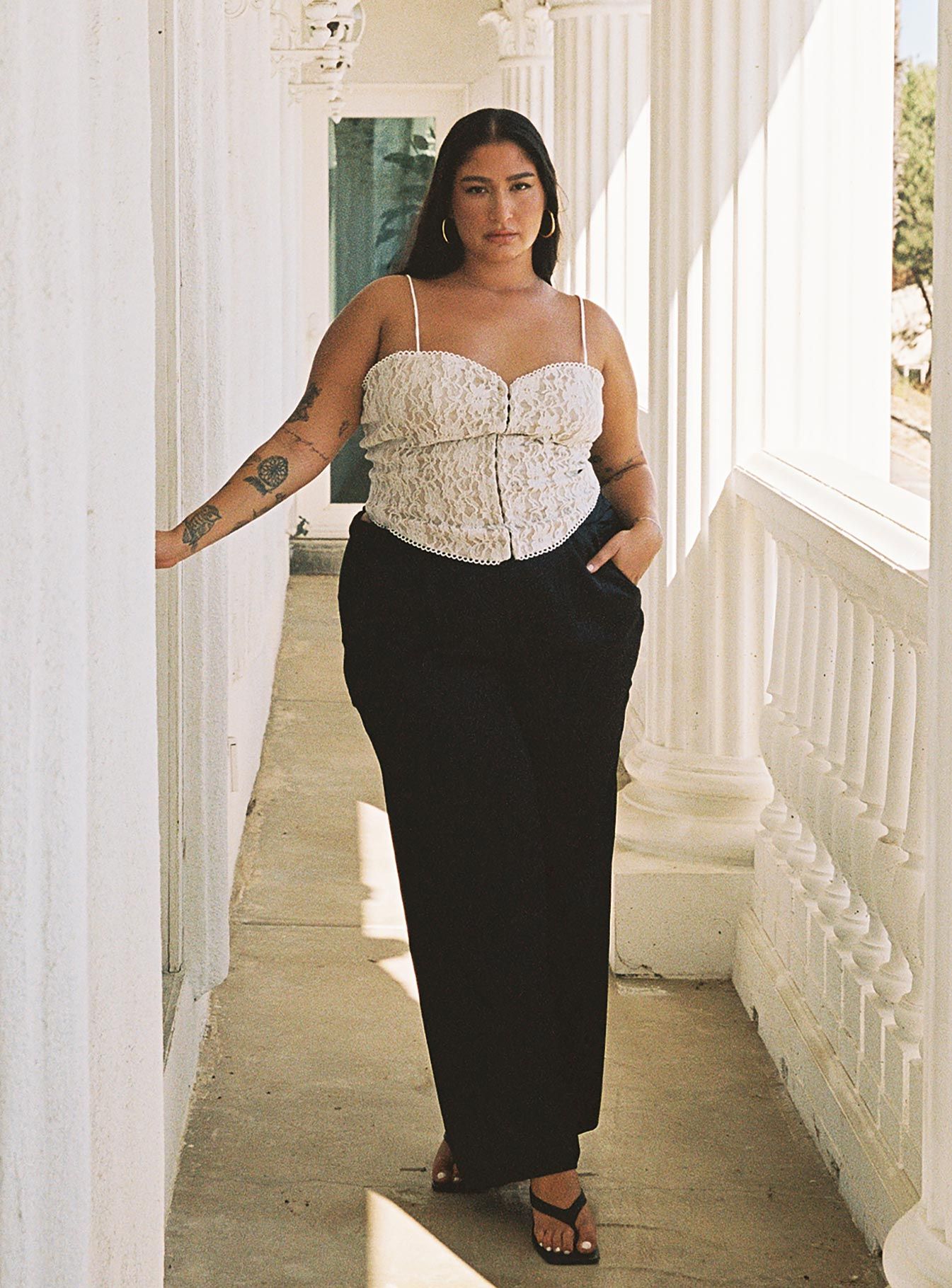 Toddy Satin Trouser Black Curve sold by Princess Polly product image thumbnail 3