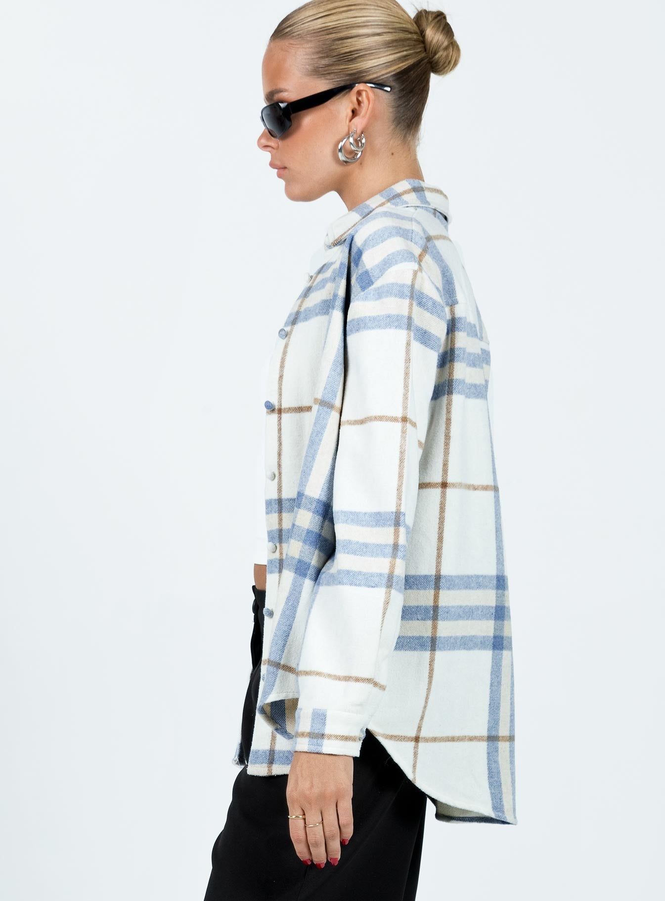 Mcormick Shirt White / Blue sold by Princess Polly product image thumbnail 4