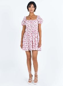 Kenny Mini Dress Pink Floral sold by Princess Polly