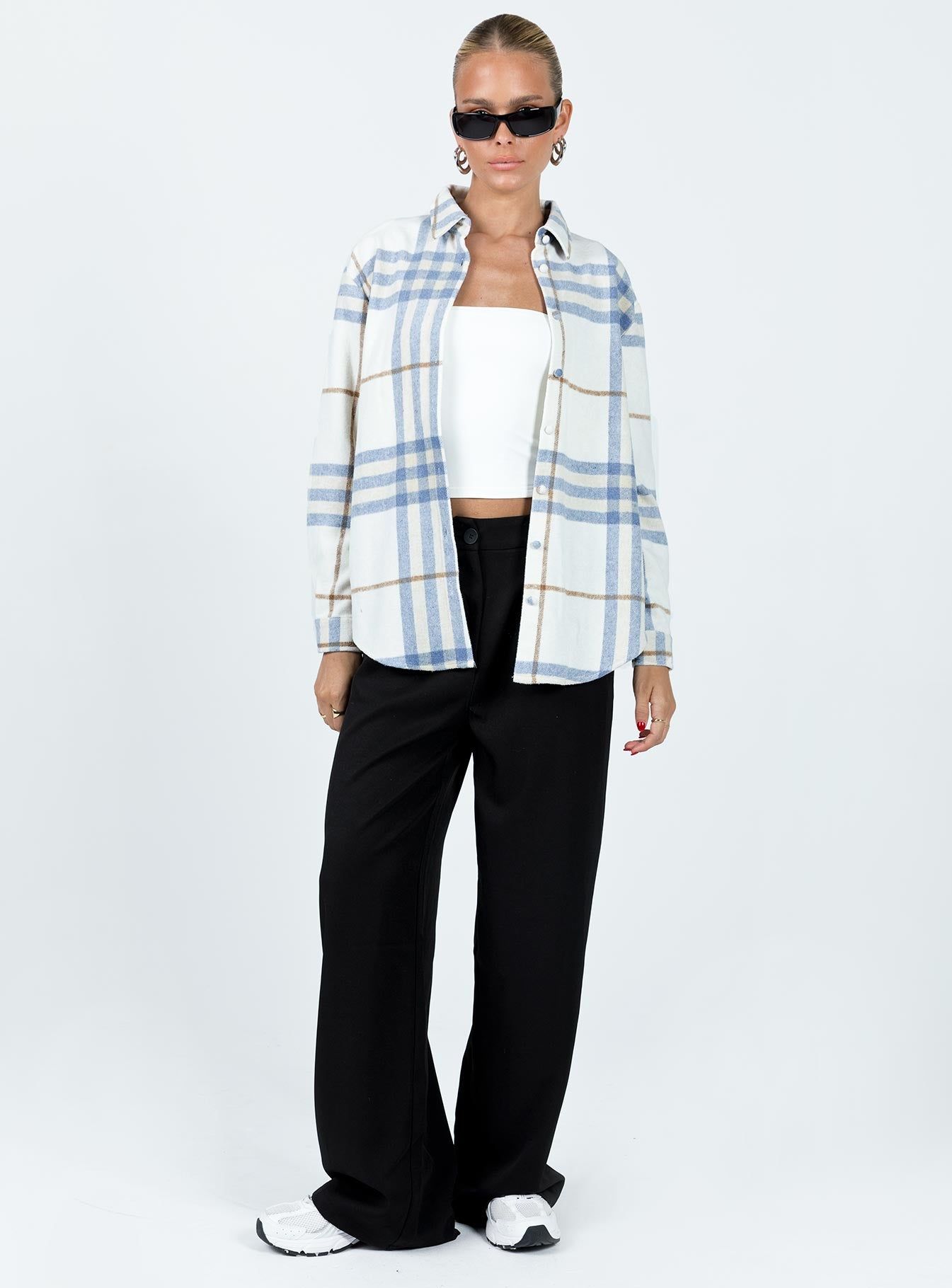 Mcormick Shirt White / Blue sold by Princess Polly product image thumbnail 3
