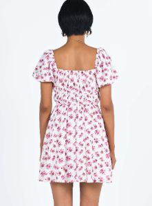Kenny Mini Dress Pink Floral sold by Princess Polly