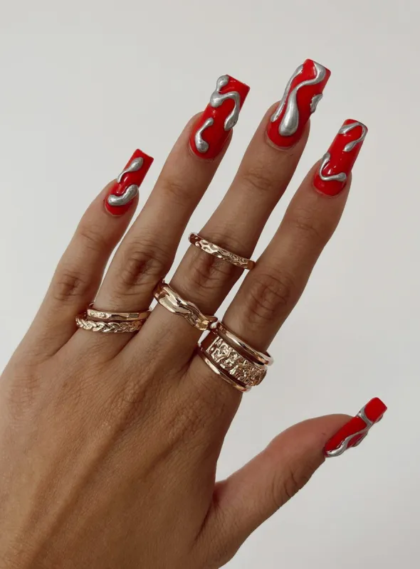 Isabel Ring Pack Gold sold by Princess Polly