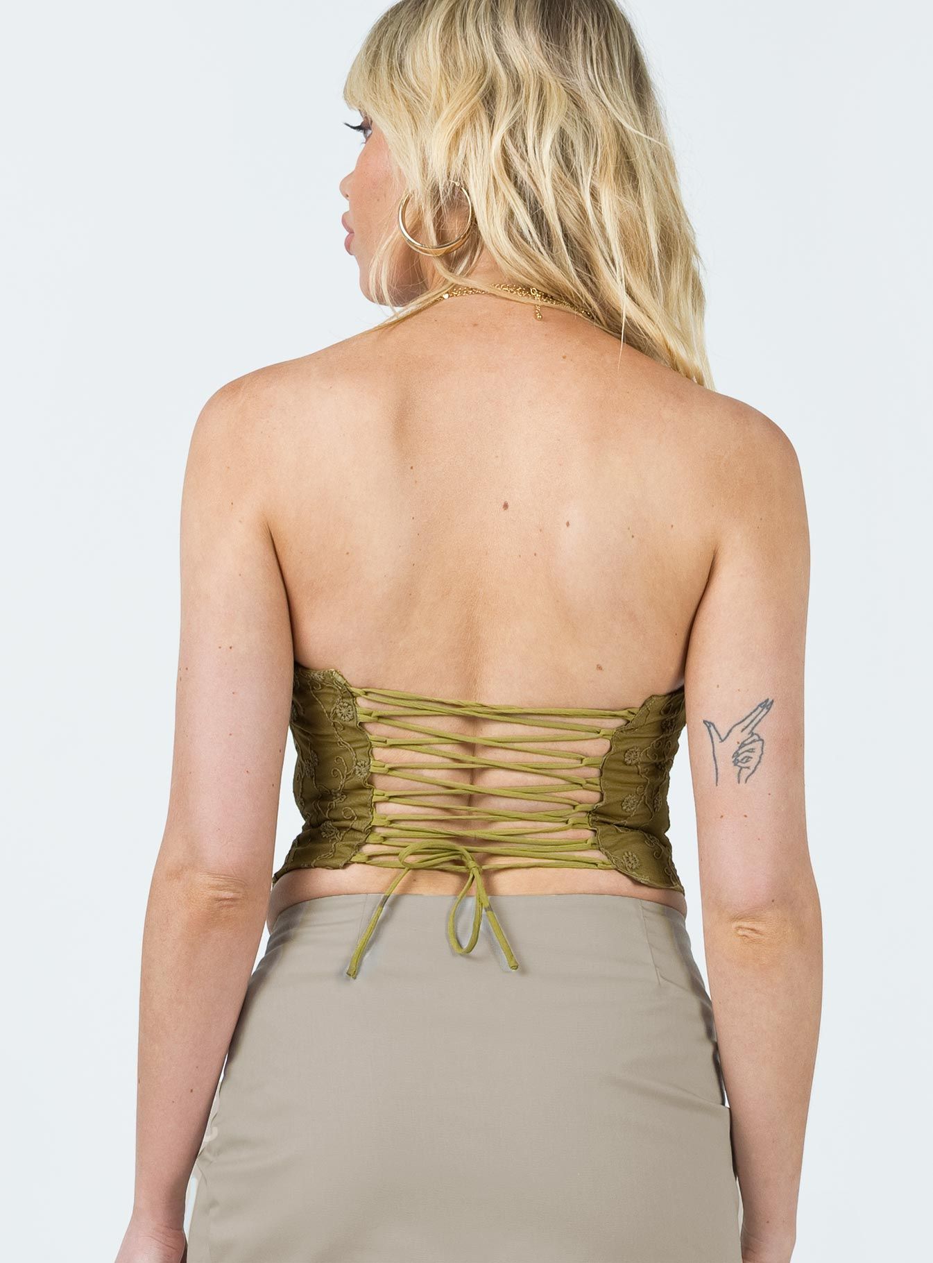 Field Daisies Corset Green sold by Princess Polly product image thumbnail 5