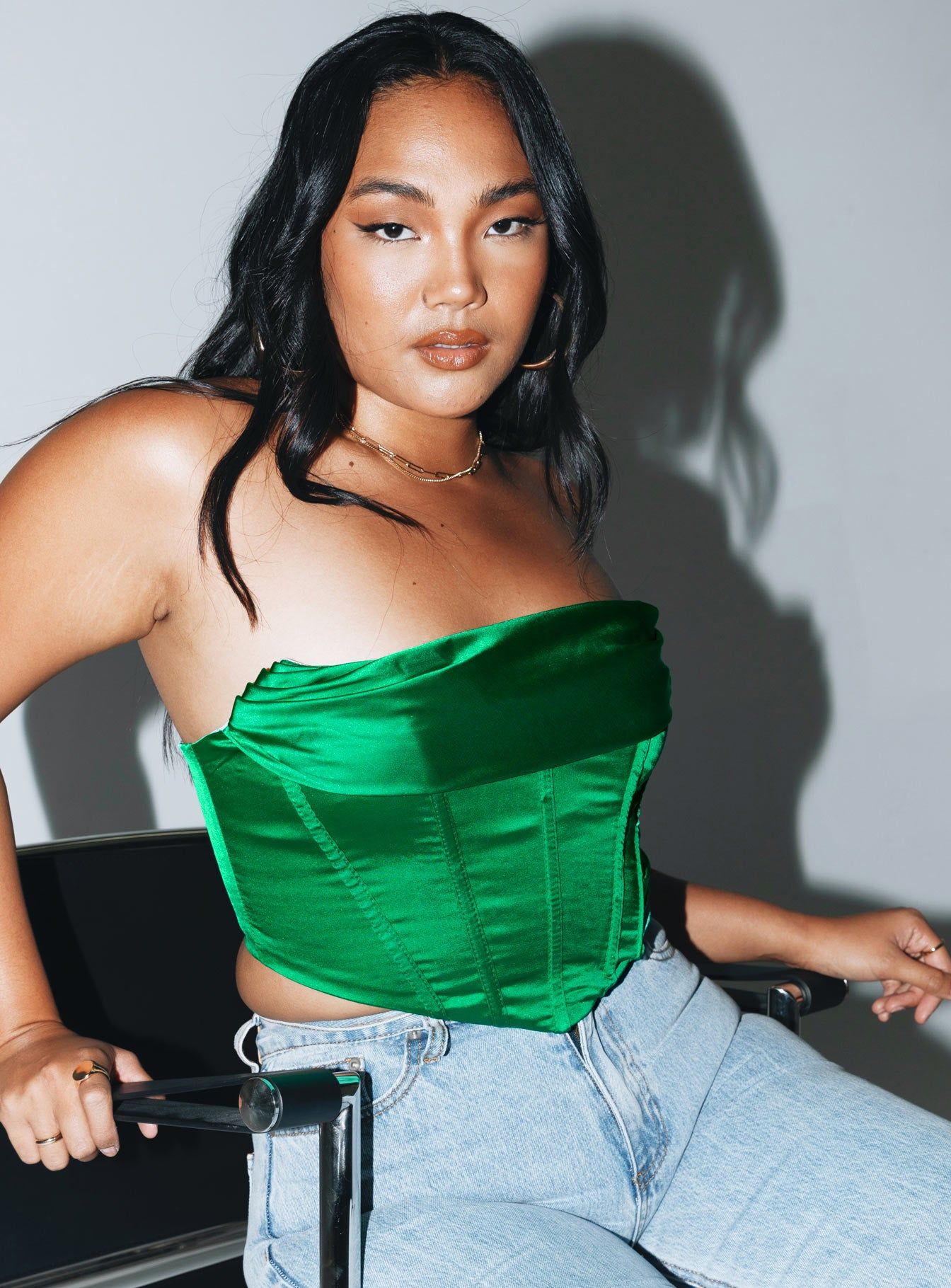 Buckner Strapless Top Green sold by Princess Polly