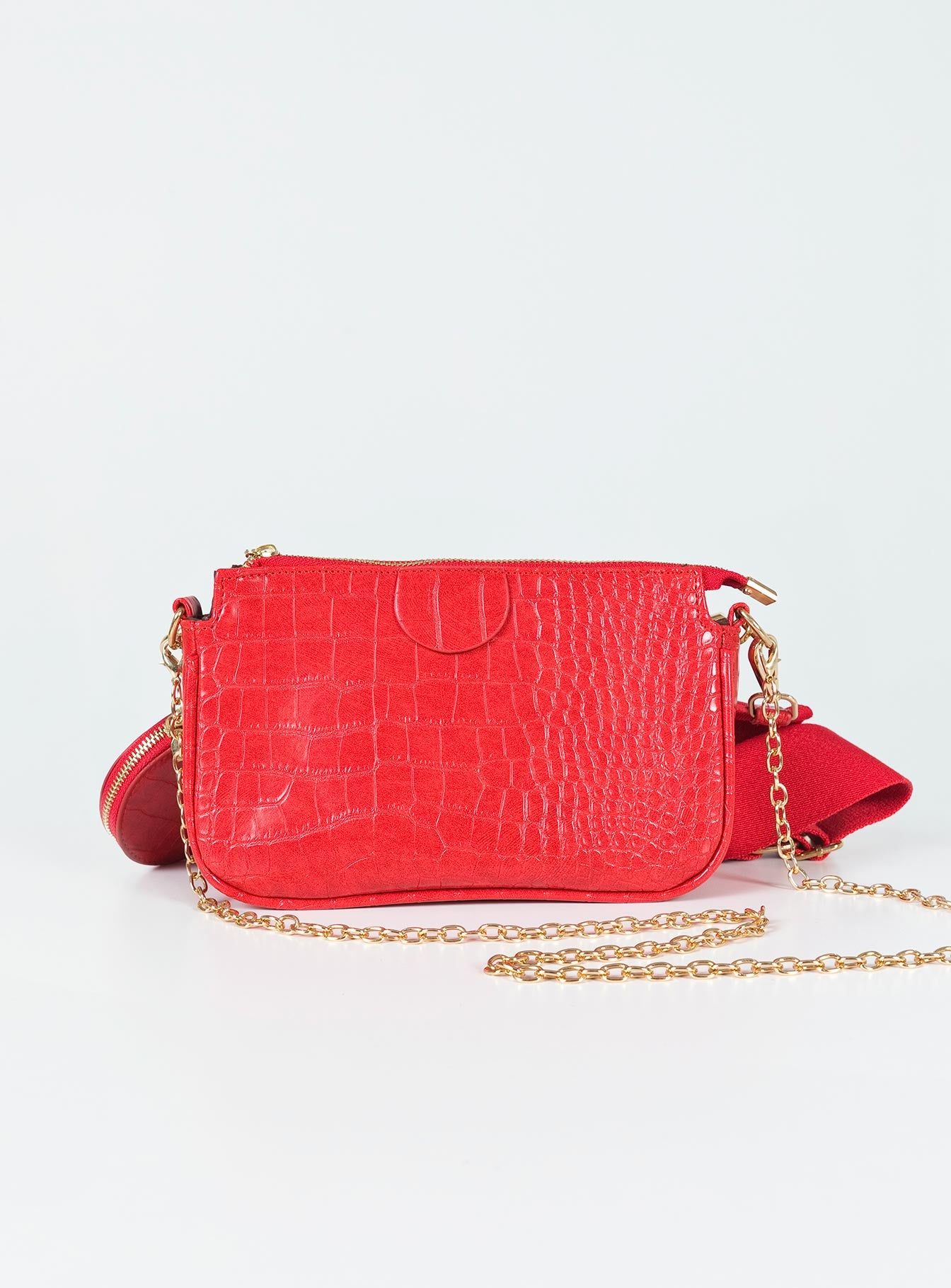 Harvey Croc Multi Pocket Bag Red sold by Princess Polly product image thumbnail 4