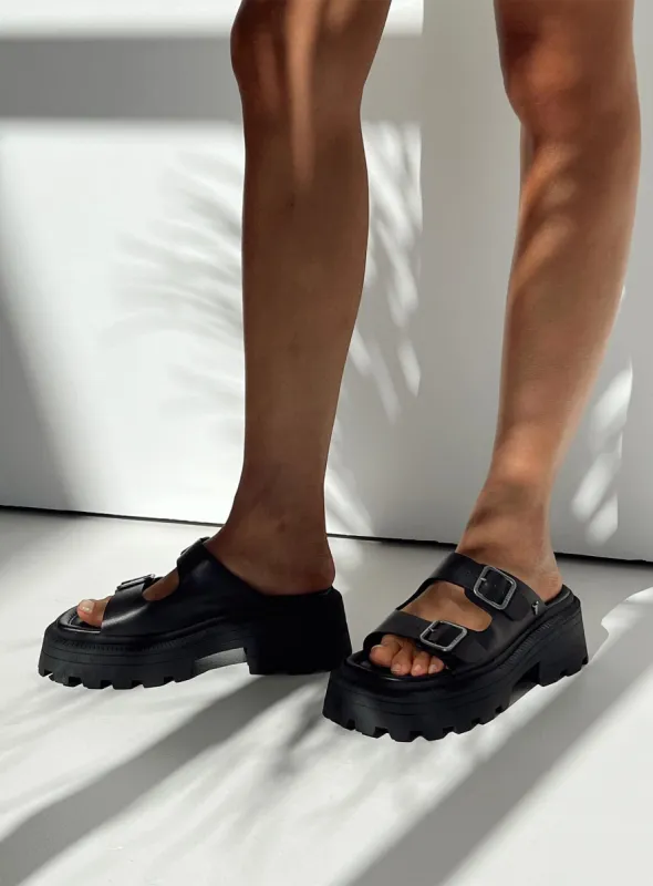 Windsor Smith Reach Sandals Black sold by Princess Polly