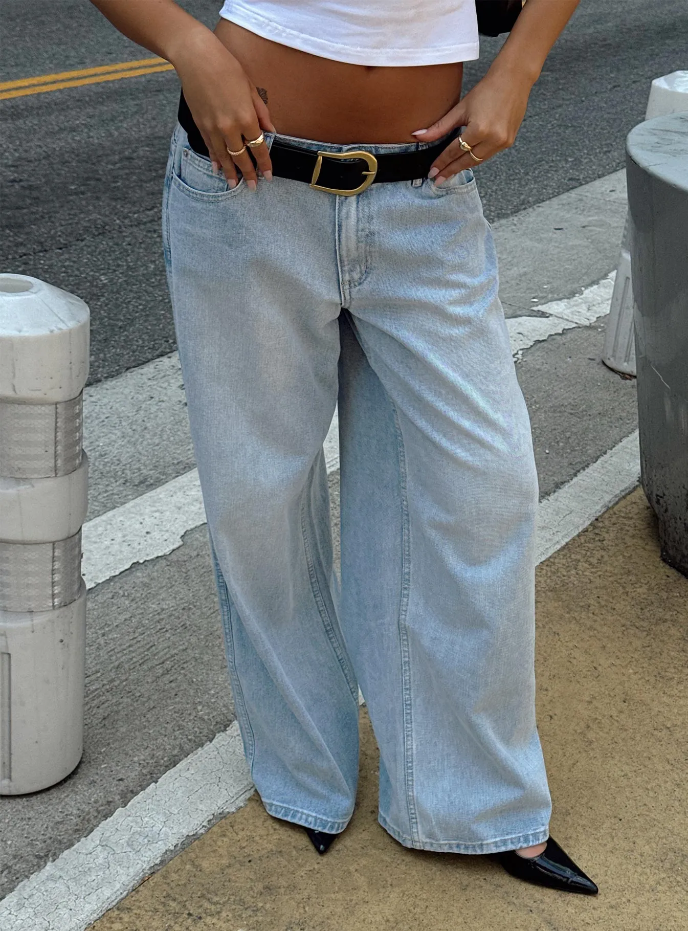 Ramos Low Rise Denim Jeans Light Wash sold by Princess Polly product image thumbnail 2