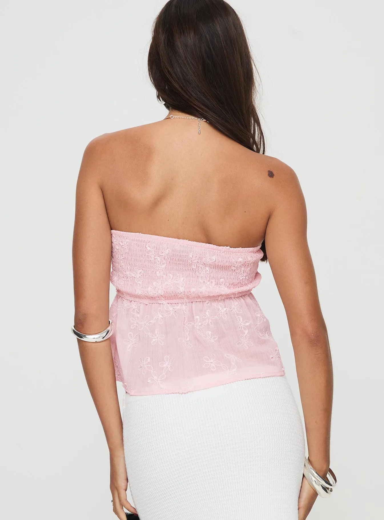 Rosenberg Strapless Top Pink sold by Princess Polly product image thumbnail 5