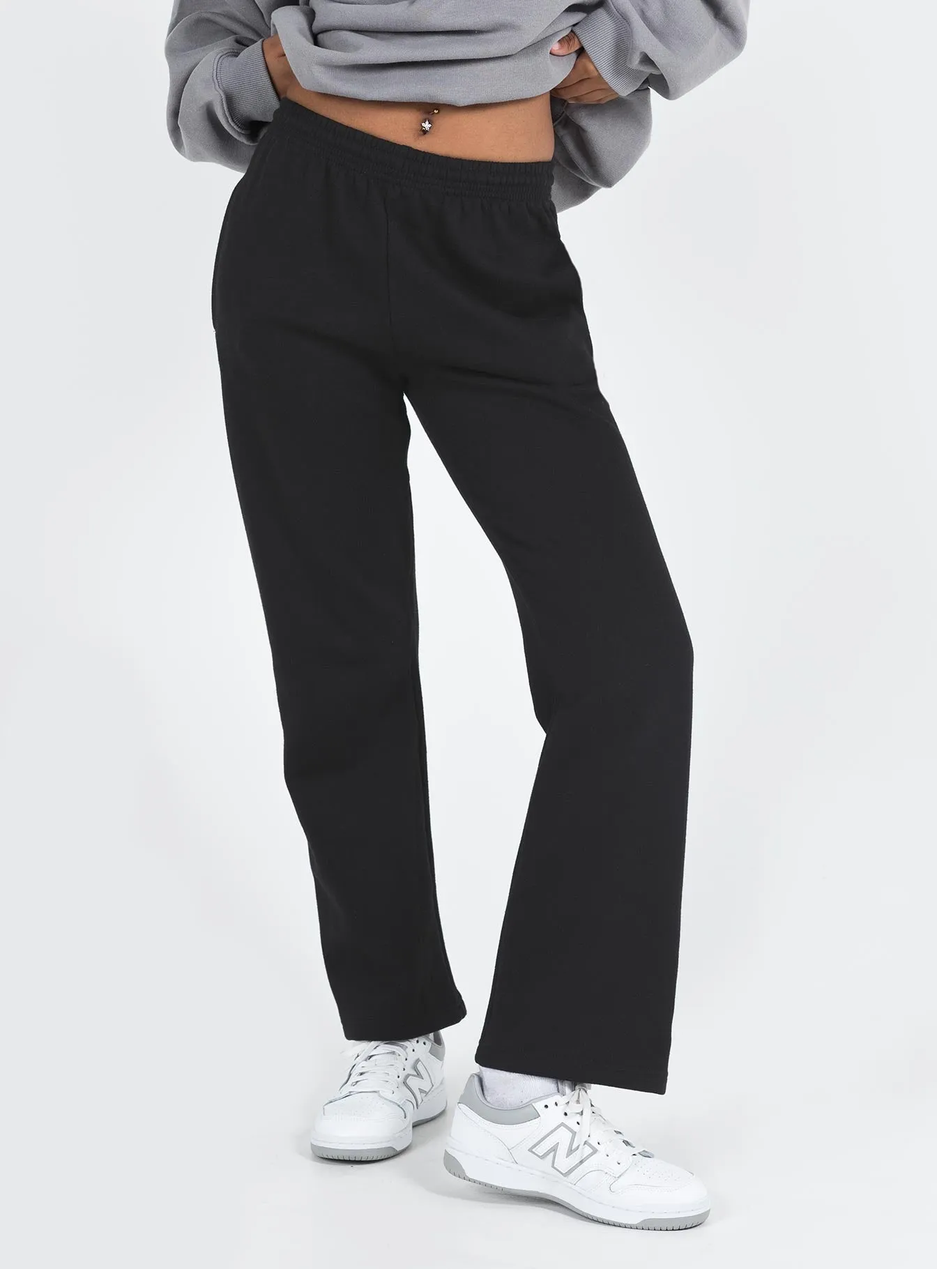 Arya Straight Leg Track Pants Black sold by Princess Polly product image thumbnail 2
