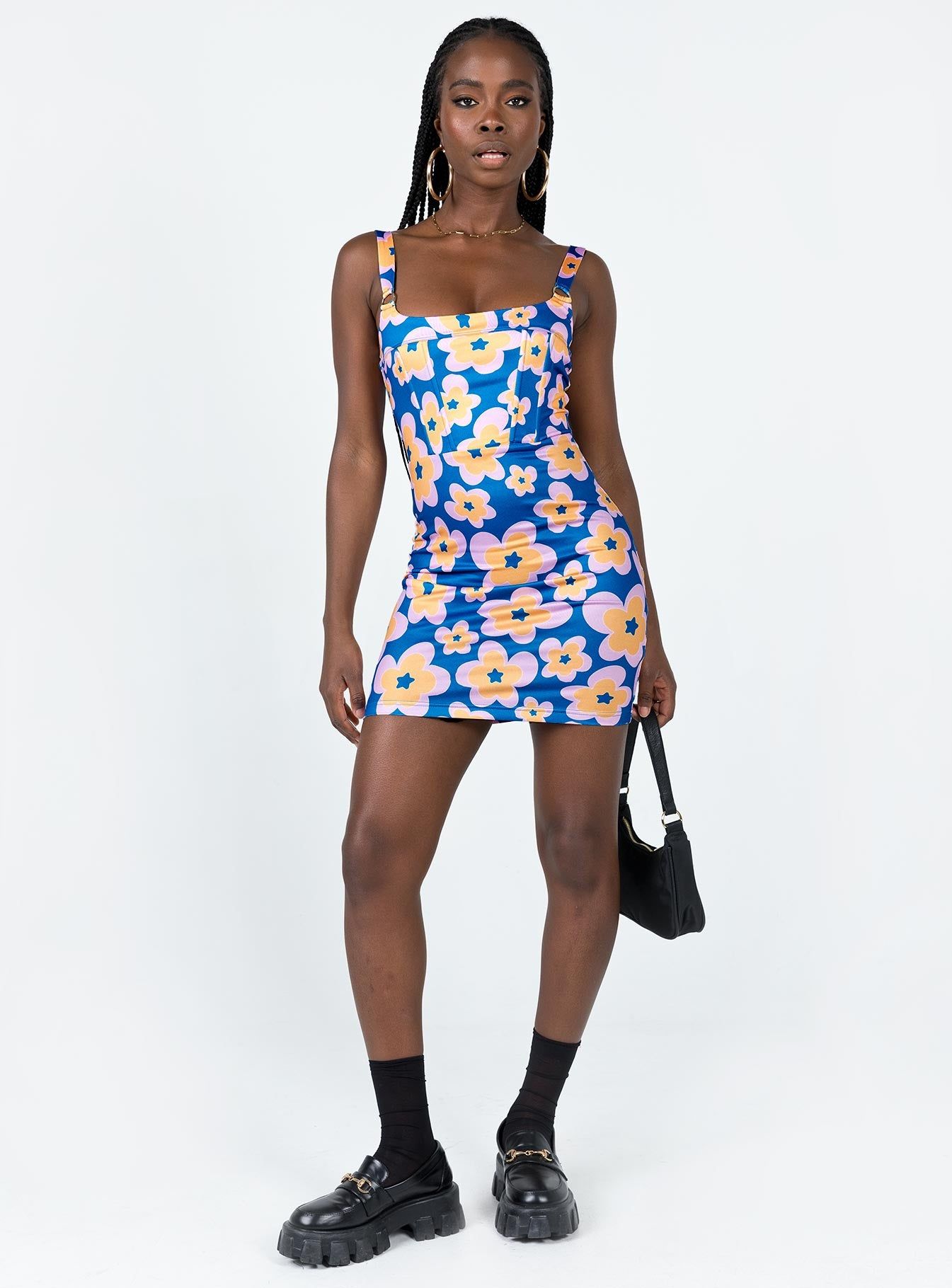 Gracen Mini Dress Blue Multi sold by Princess Polly product image thumbnail 3