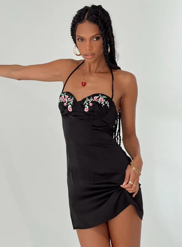 Hassie Mini Dress Black sold by Princess Polly