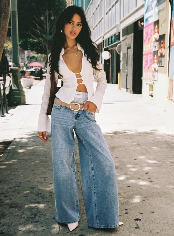 Mongo Baggy Jeans Light Wash sold by Princess Polly