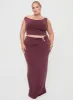 Whiley Maxi Skirt Mauve Curve sold by Princess Polly