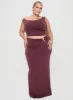 Whiley Maxi Skirt Mauve Curve sold by Princess Polly