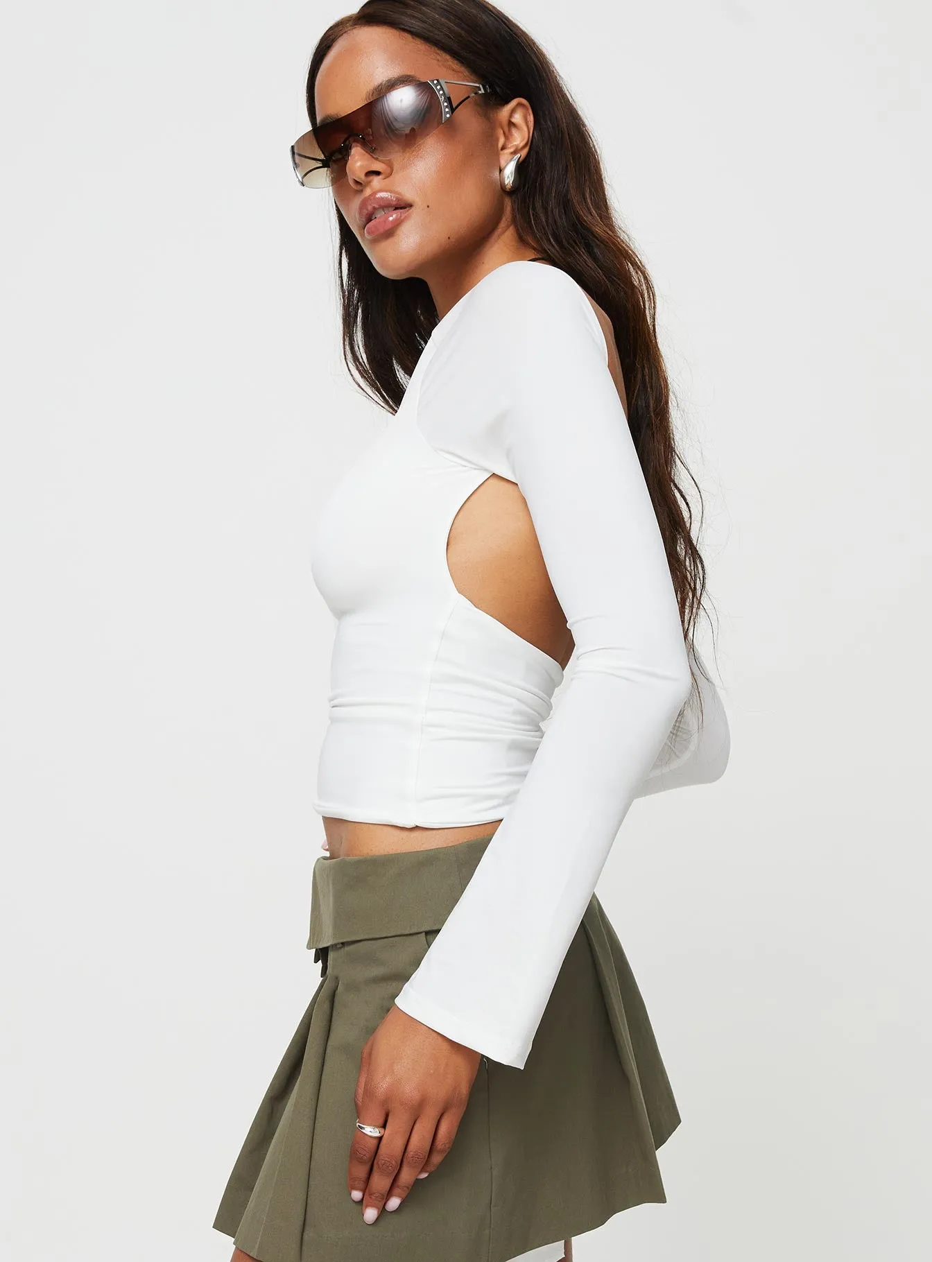 Zelka Long Sleeve Top White sold by Princess Polly product image thumbnail 4