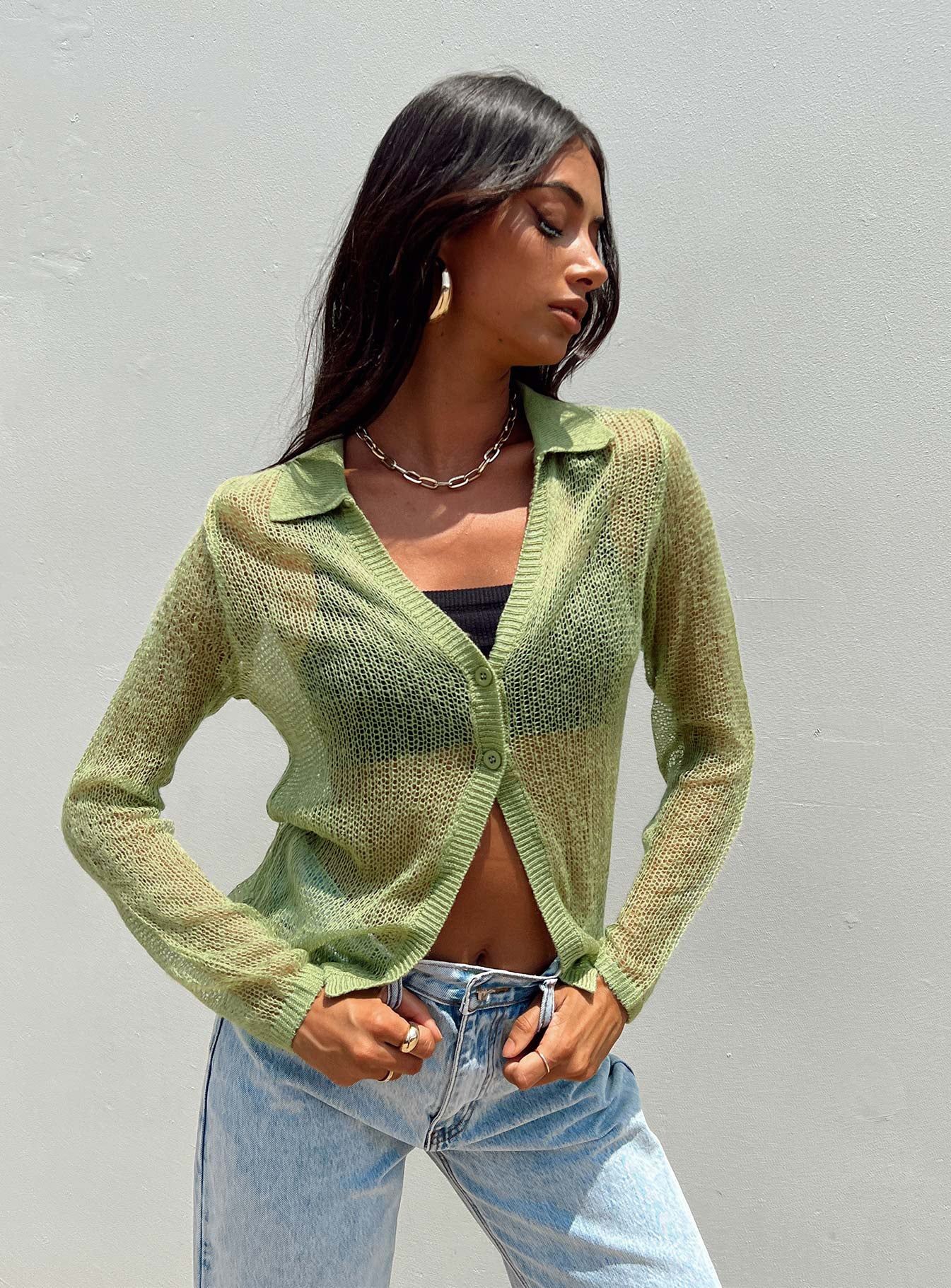 Mariam Shirt Green sold by Princess Polly