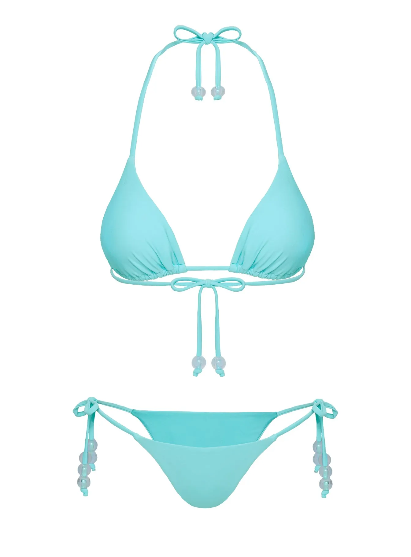 Jenner Tie Side Ruched Bikini Bottom Aqua Blue sold by Princess Polly product image thumbnail 5