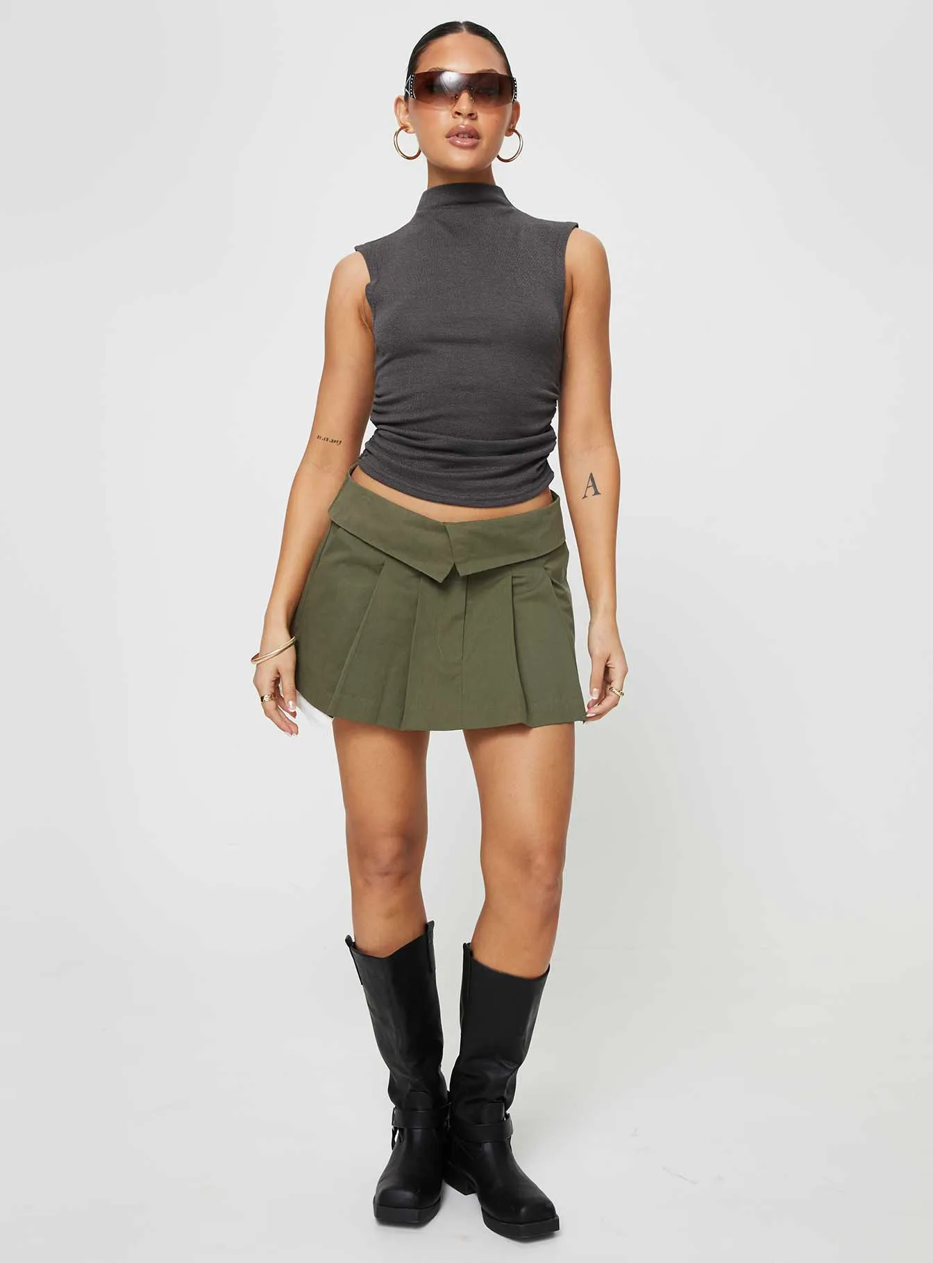 Utility Mini Skirt Green sold by Princess Polly product image thumbnail 3