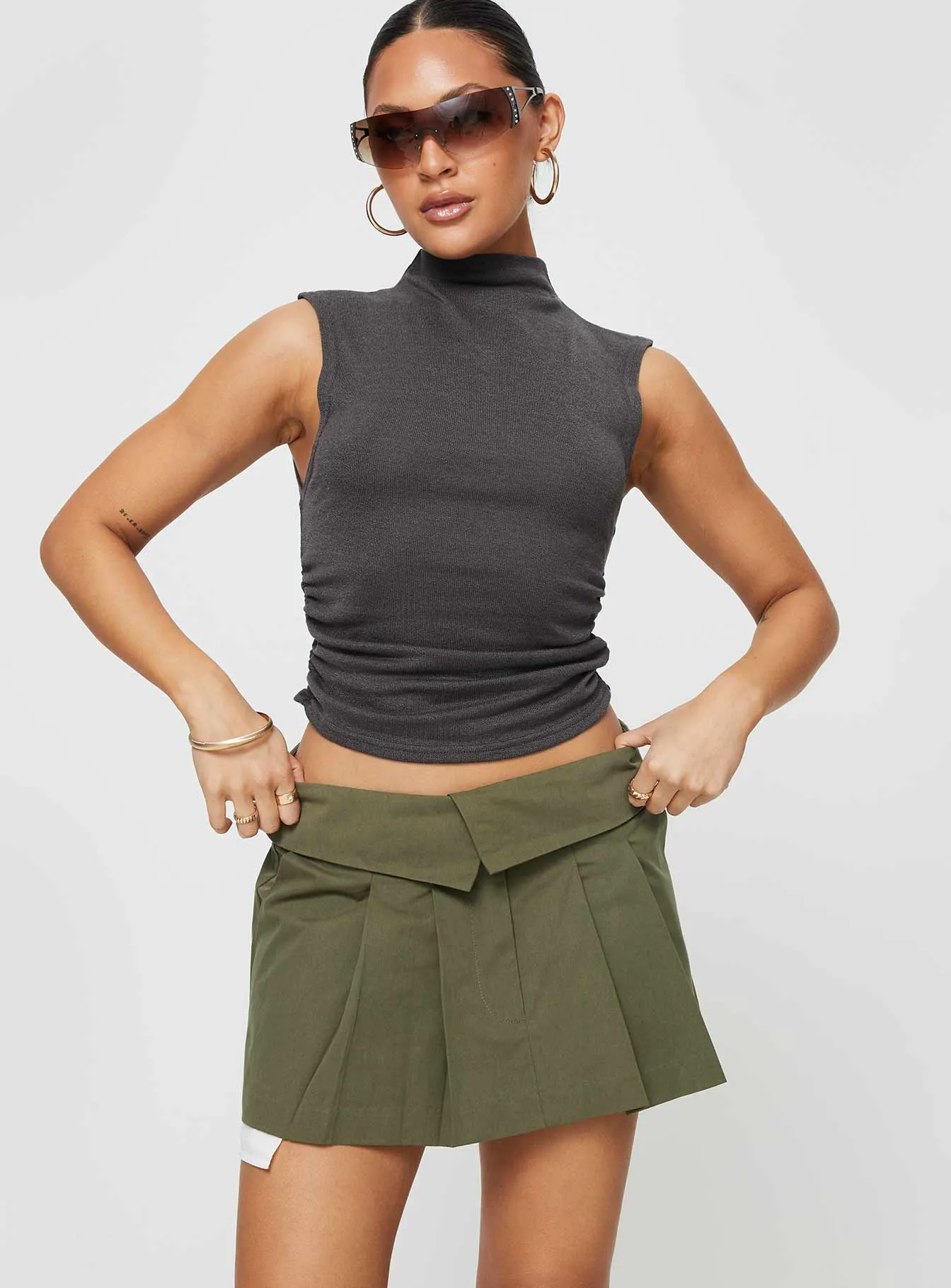 Utility Mini Skirt Green sold by Princess Polly product image thumbnail 2