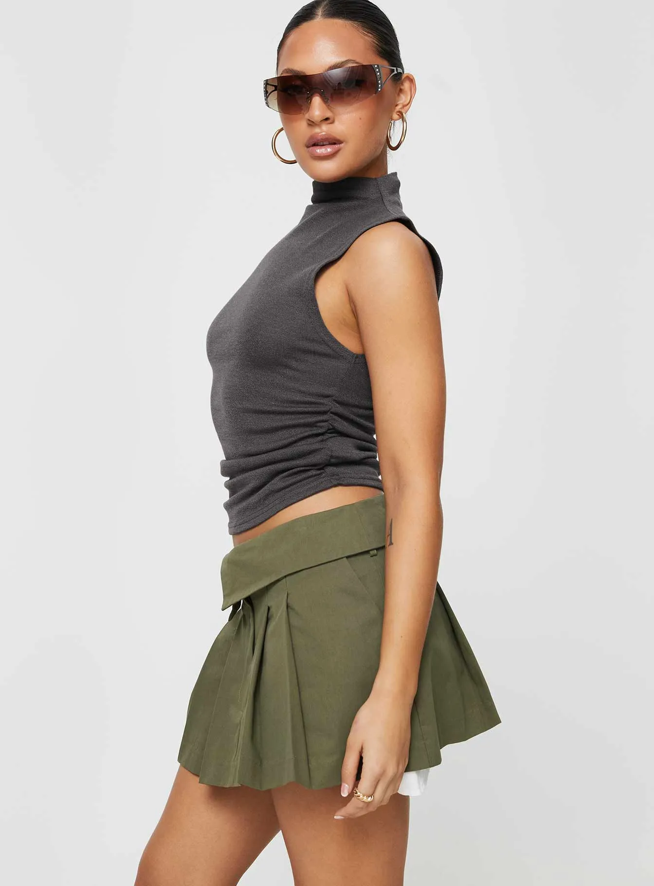 Utility Mini Skirt Green sold by Princess Polly product image thumbnail 4